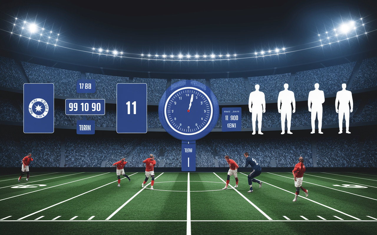 Chronologie des pauses et actions d'un match