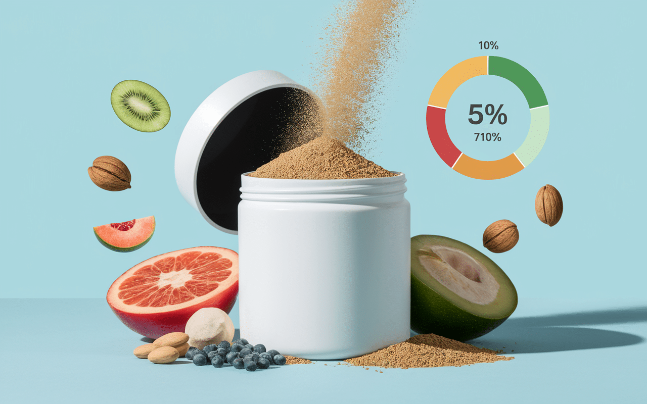 Pot de gainer prise de masse avec ingrédients naturels nutritionnels