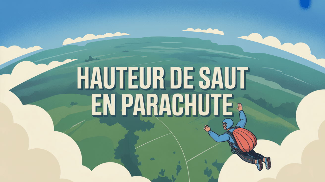 parachutiste en chute libre vue aerienne hauteur saut en parachute