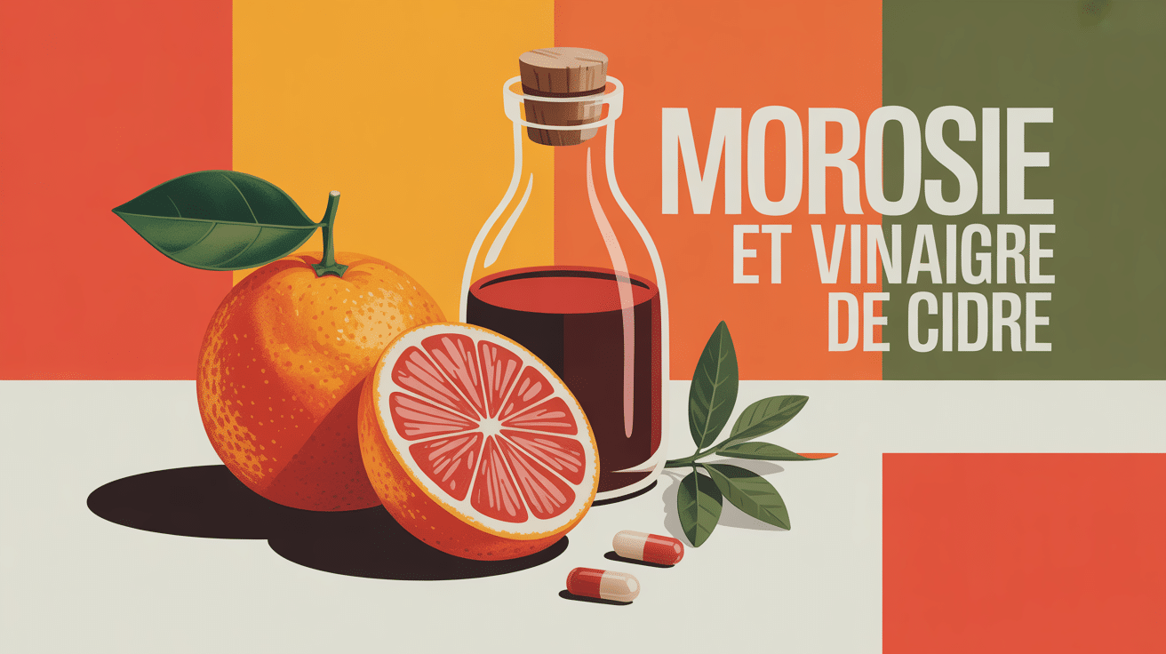 orange sanguine avec vinaigre de cidre et gélules morosil