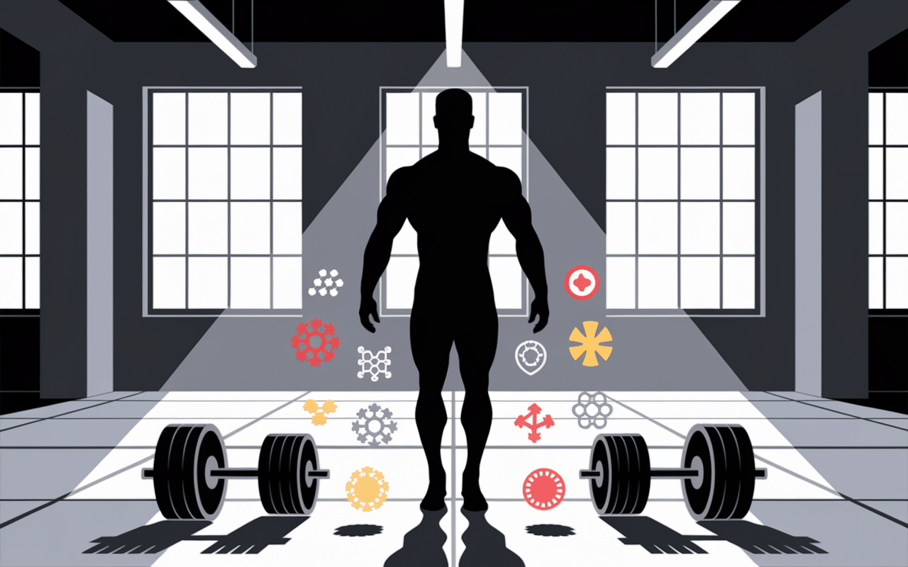 silhouette soulevant halteres besoins nutritionnels muscu complement alimentaire