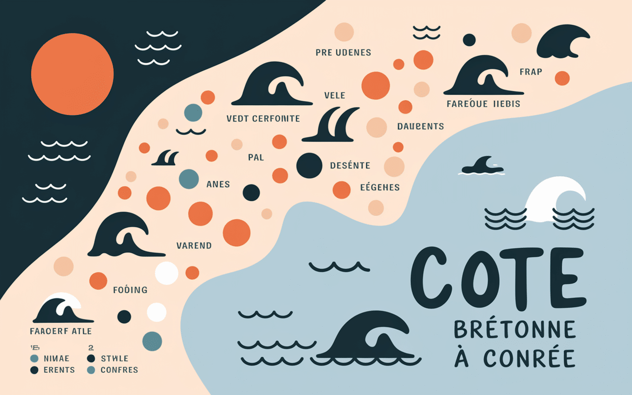 carte des meilleurs spots surf pornic