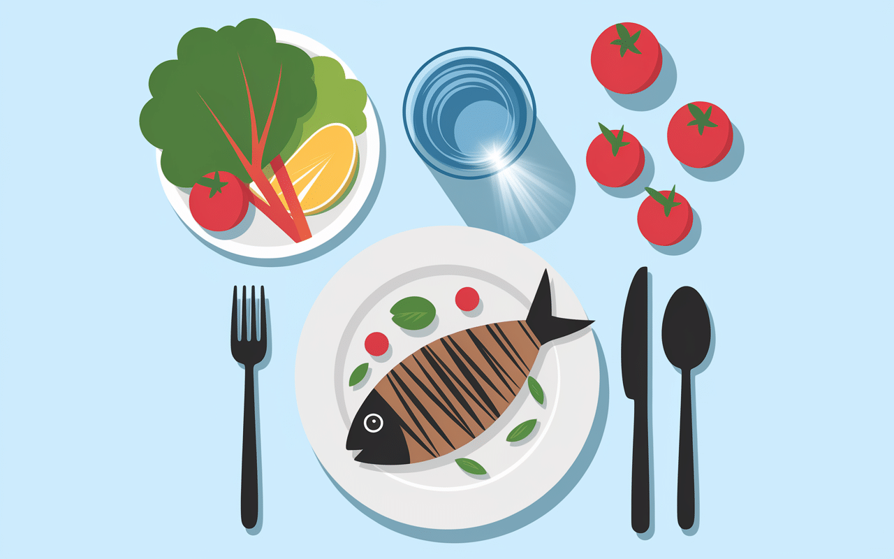 Assiette équilibrée maigrir visage