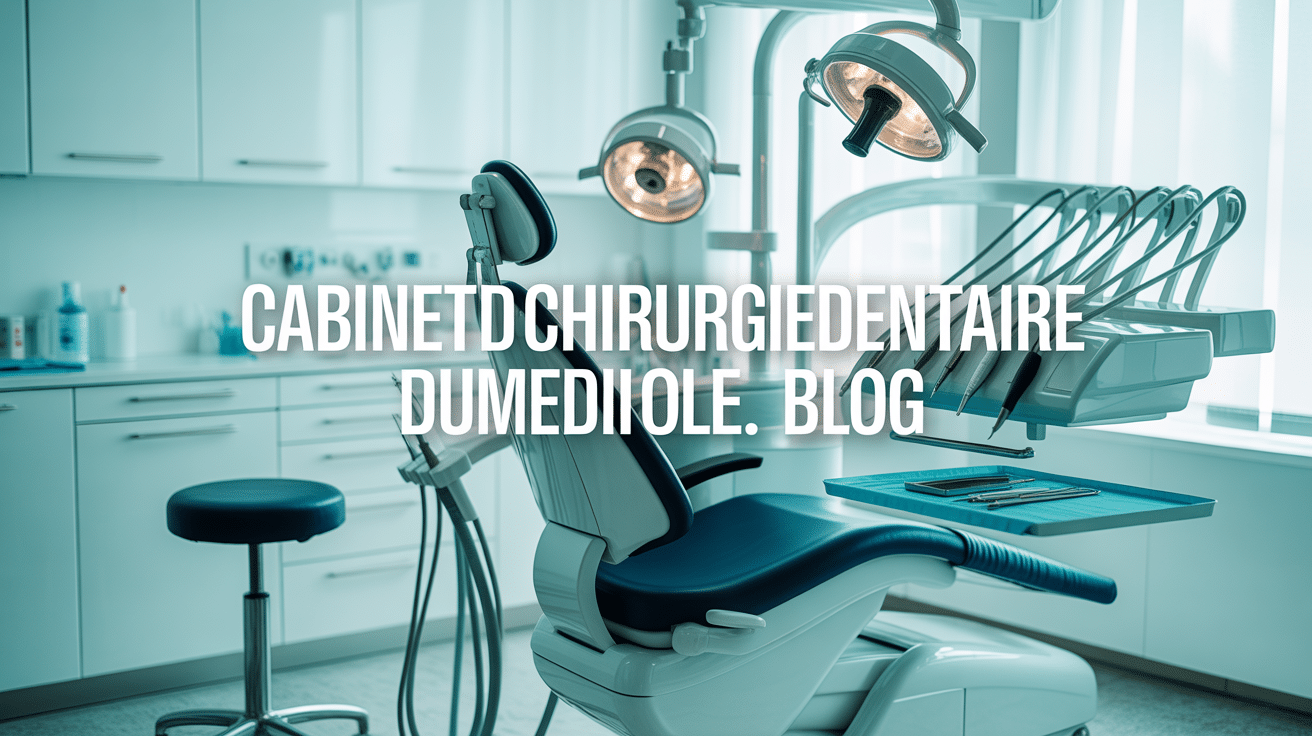 Cabinet dentaire high-tech, fauteuil et instruments chirurgicaux