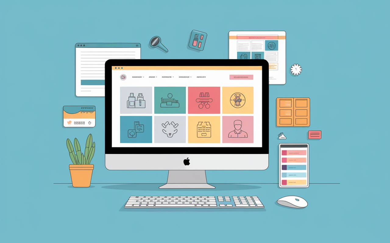 Navigation site médical, interface claire et moderne