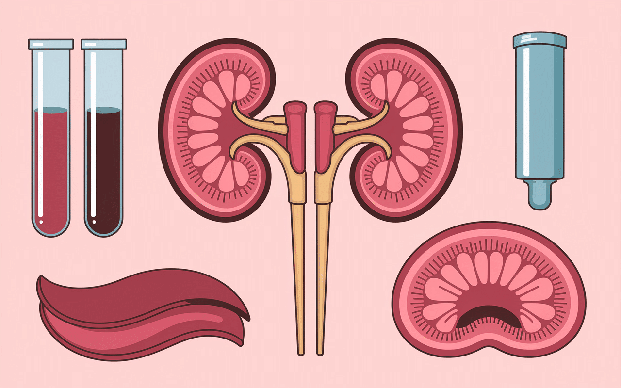 Schéma filtration rénale créatinine basse