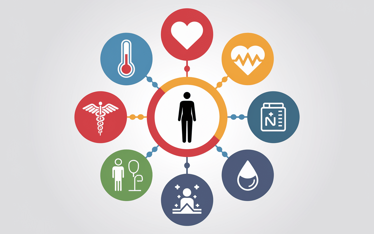 Infographie déclencheurs malaise vagal, icônes variées