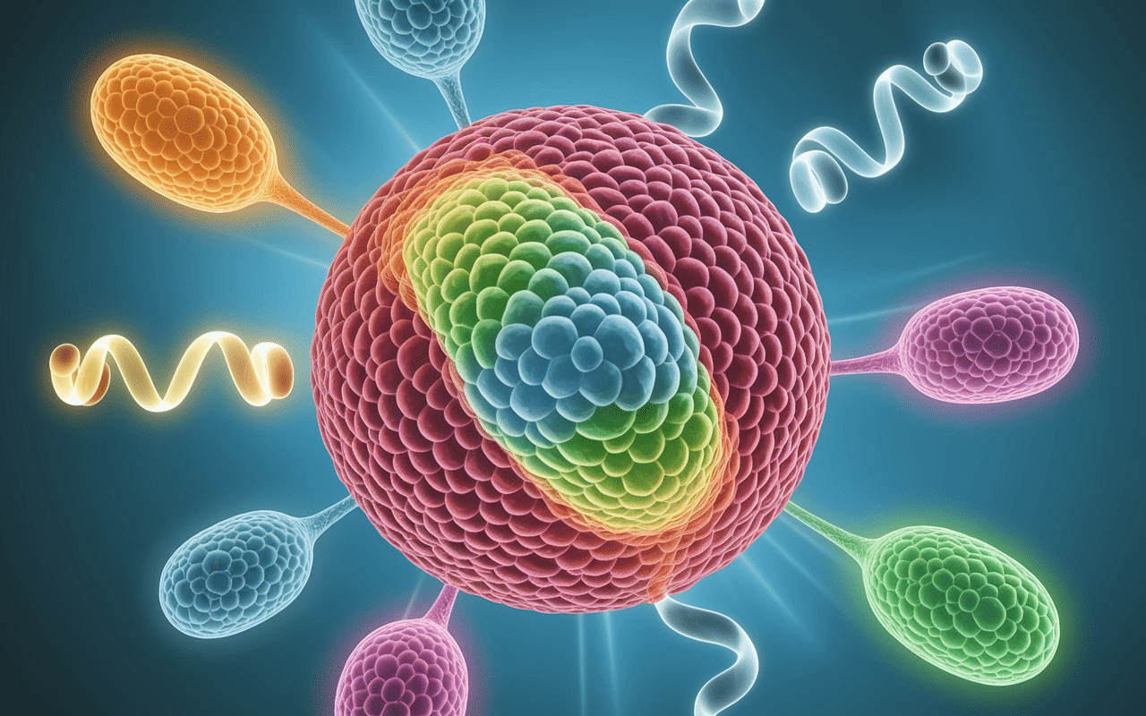 Schéma scientifique proteochoc processus guérison