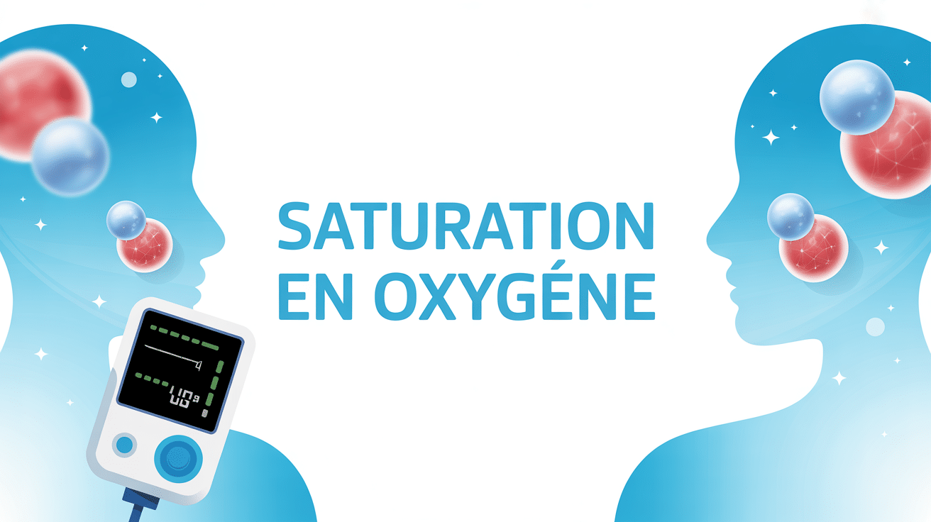 Illustration medicale des poumons avec oxymetre