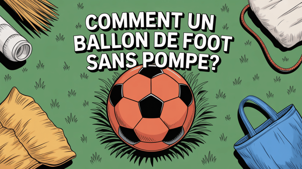 comment gonfler un ballon de foot sans pompe posé sur herbe objets quotidiens