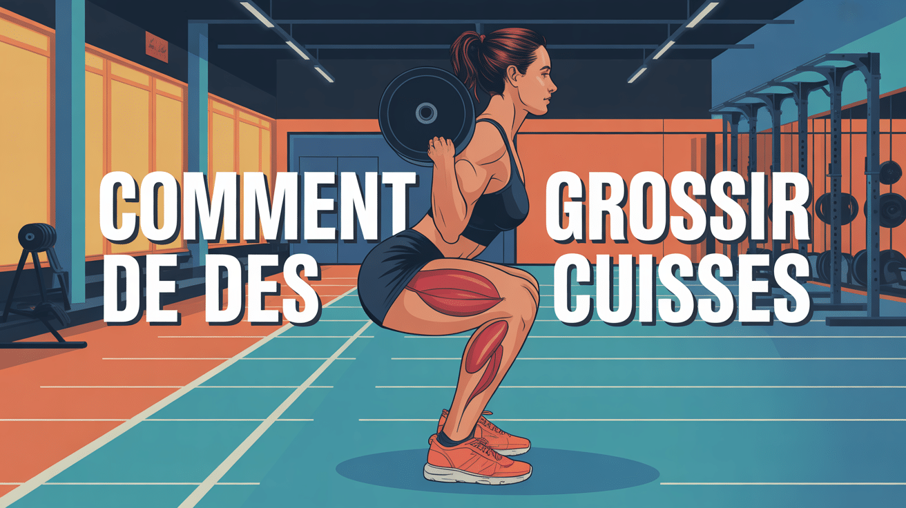 Femme effectuant un squat pour comment grossir des cuisses