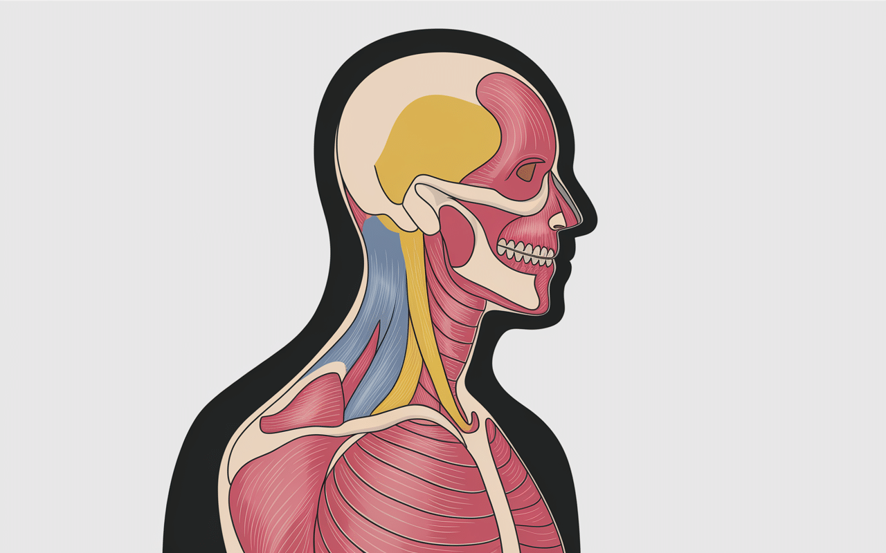 schéma comment muscler son cou muscles cervicaux