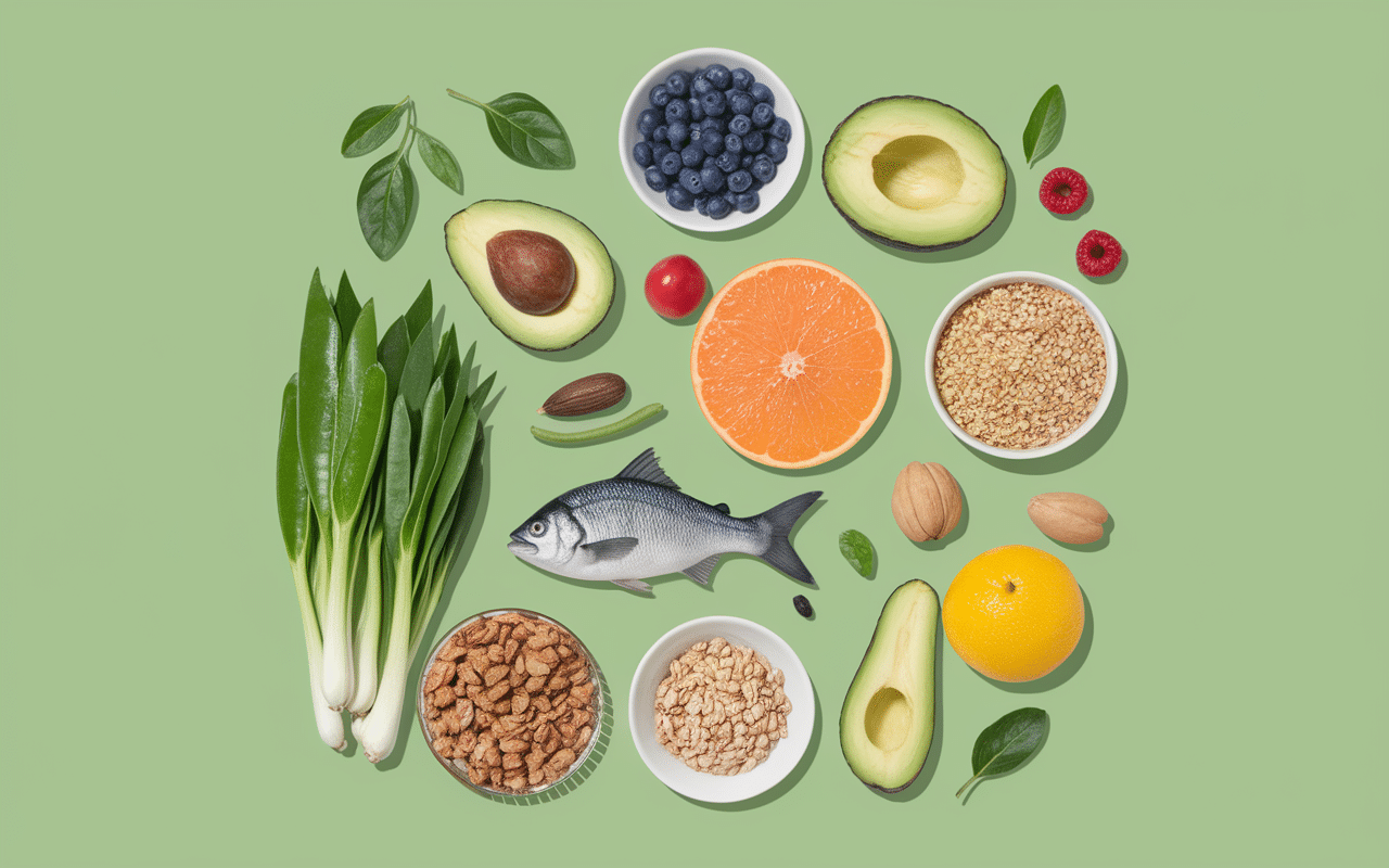 Aliments sains illustrant comment perdre du ventre