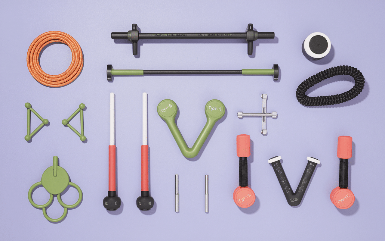 Accessoires triceps à la poulie barre corde poignée