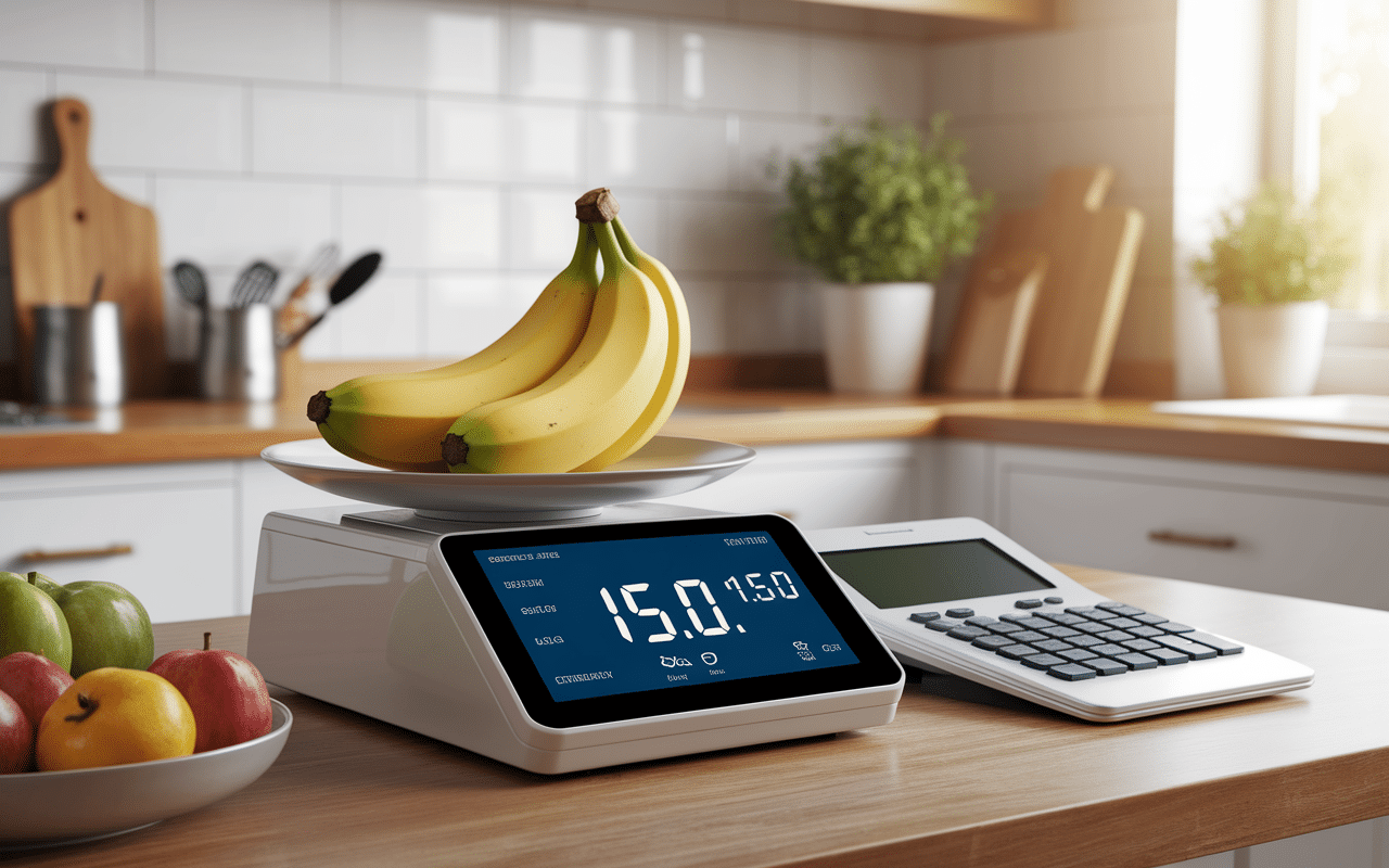 calorie 1 banane sans peau affichage poids