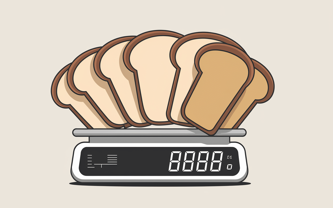 Calories dans le pain complet balance et tranches différentes