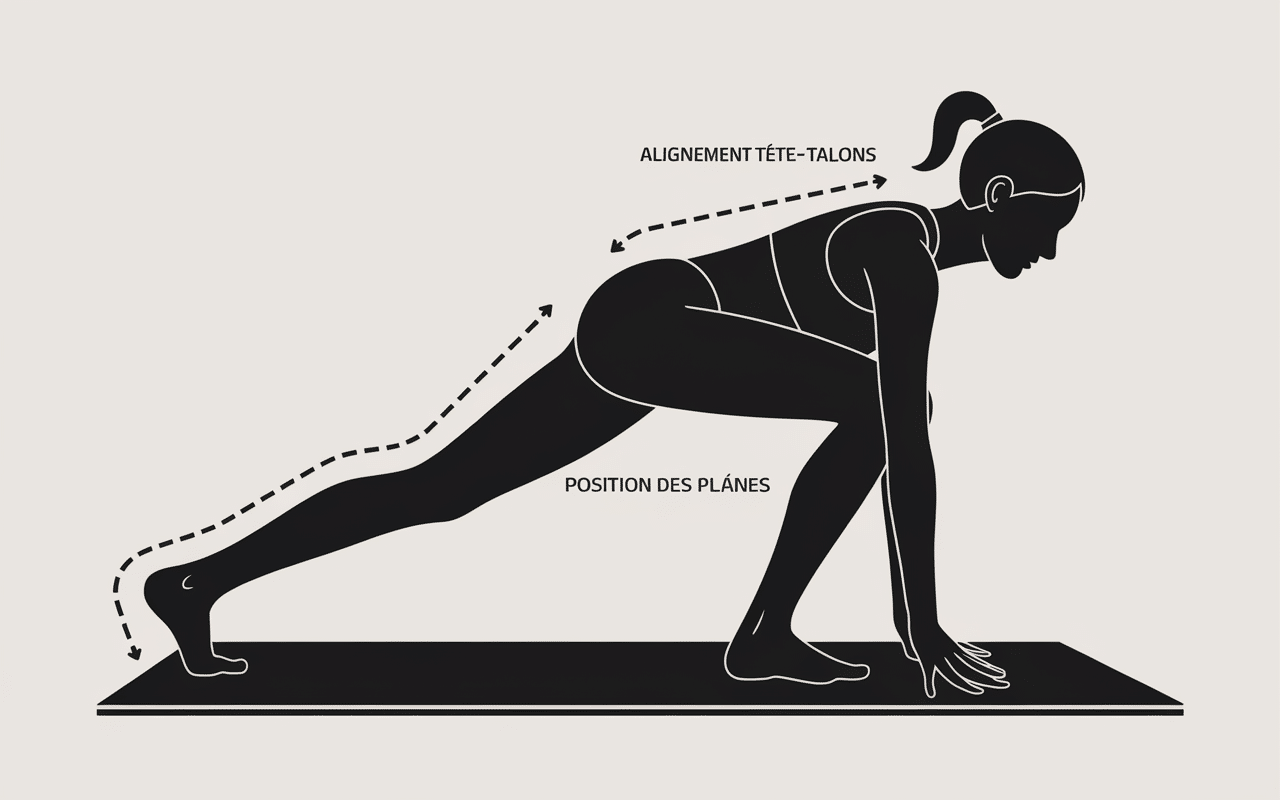 comment faire des pompes position de départ corps aligné