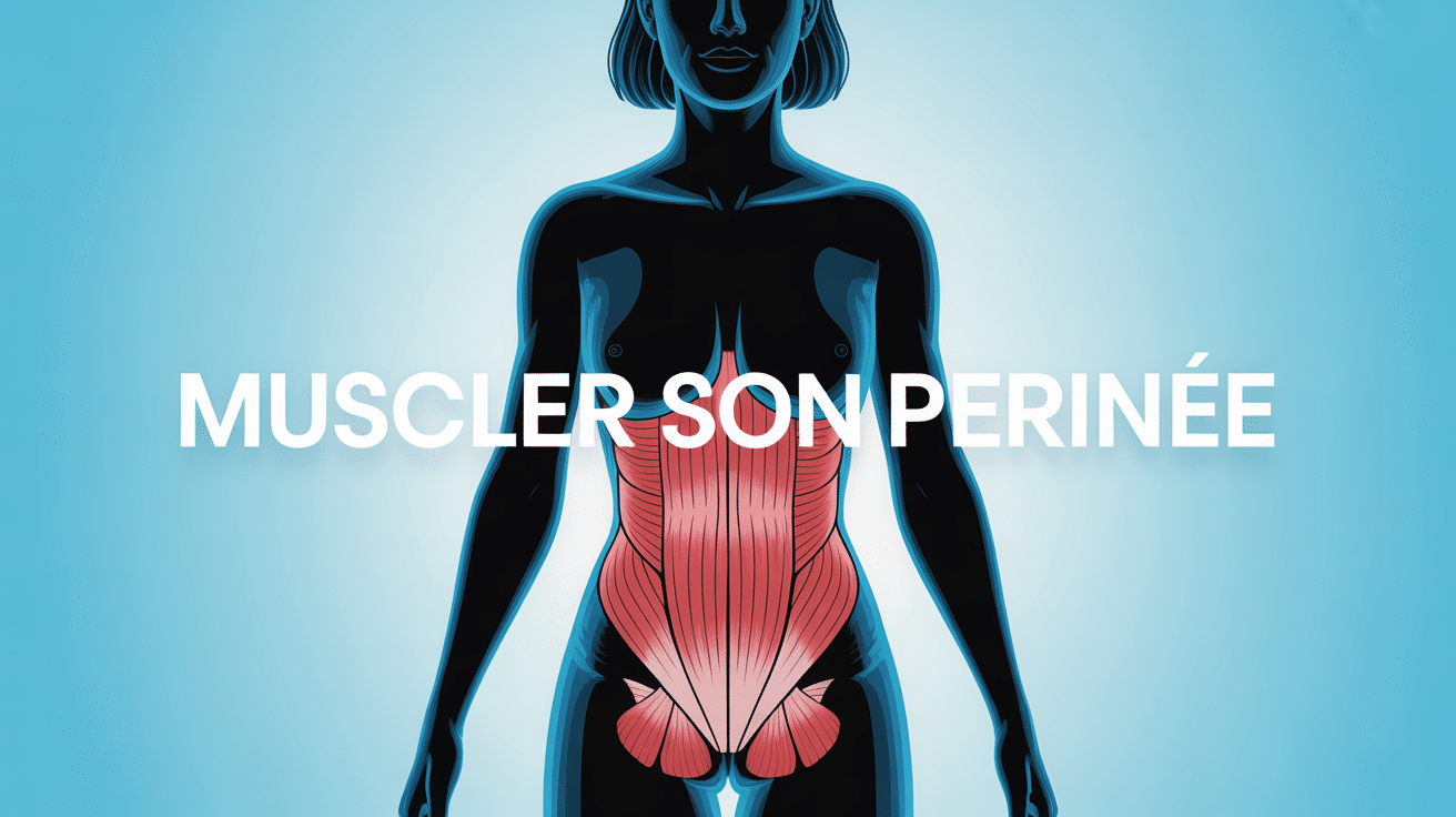 Illustration comment muscler son périnée en coupe sagittale