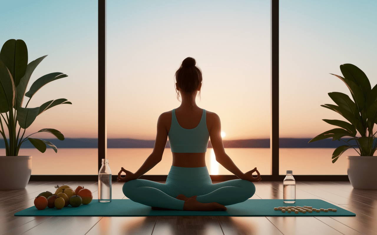 yoga fruits lifestyle complement alimentaire pour baisser le cortisol