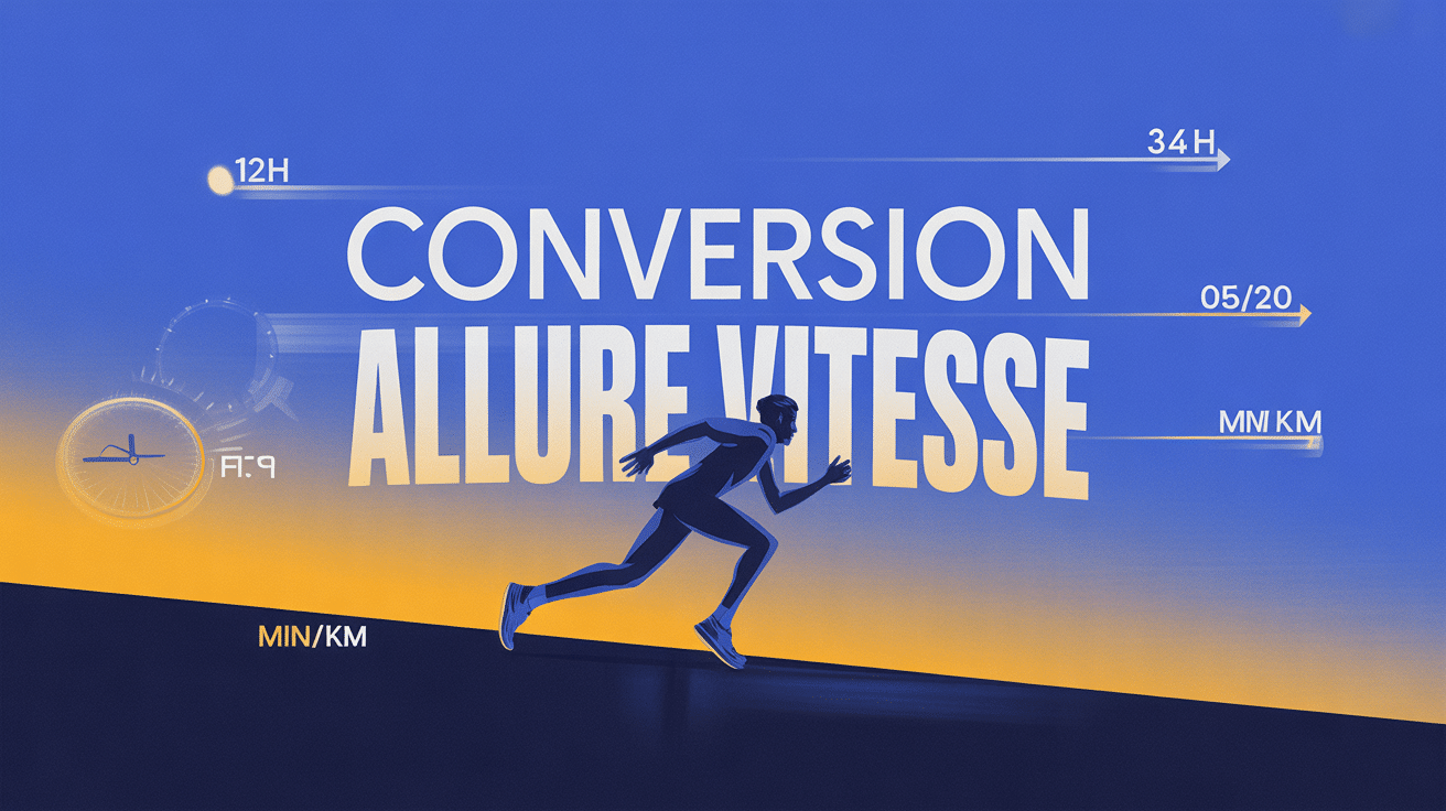conversion allure vitesse coureur silhouette piste