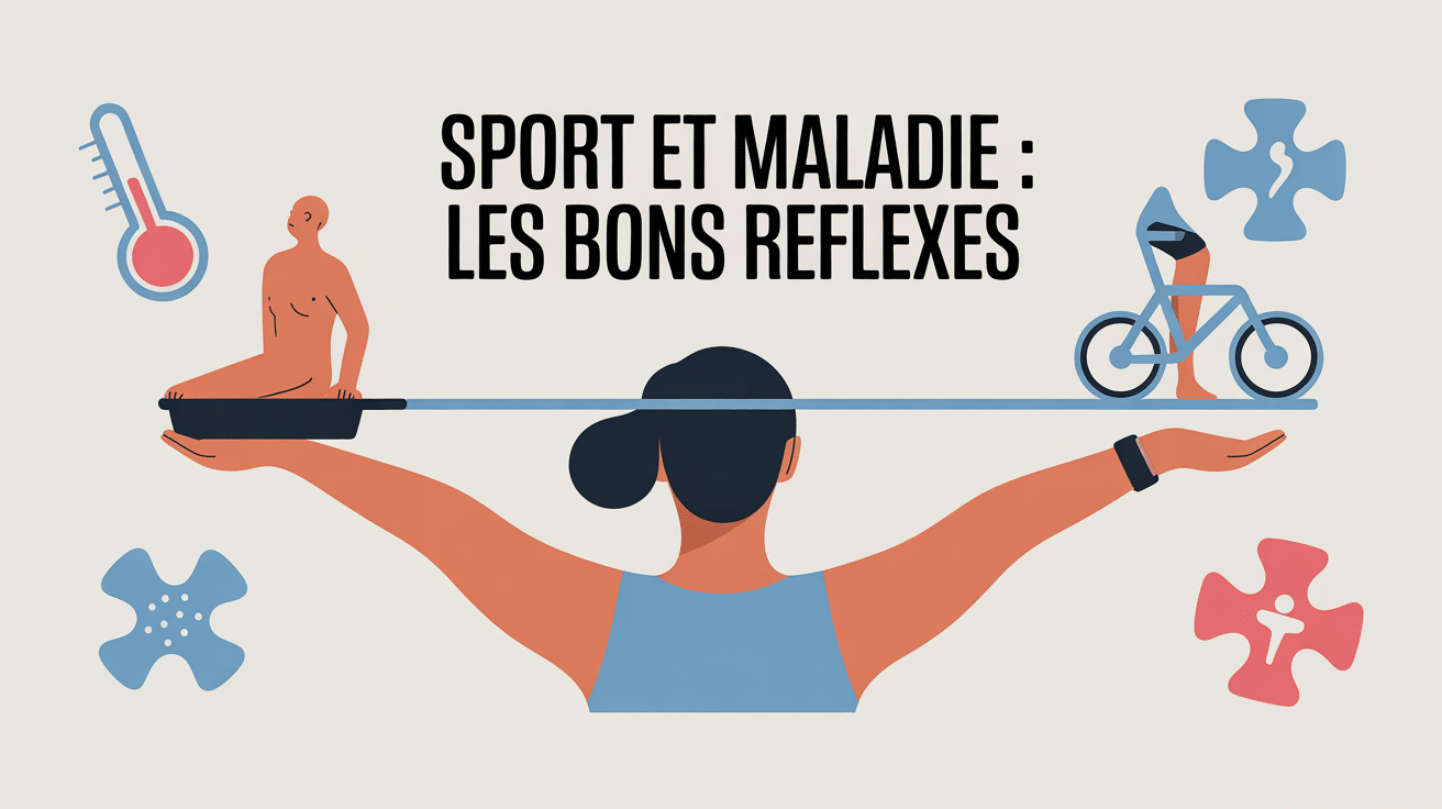 Illustration faire du sport quand on est malade, équilibre repos sport