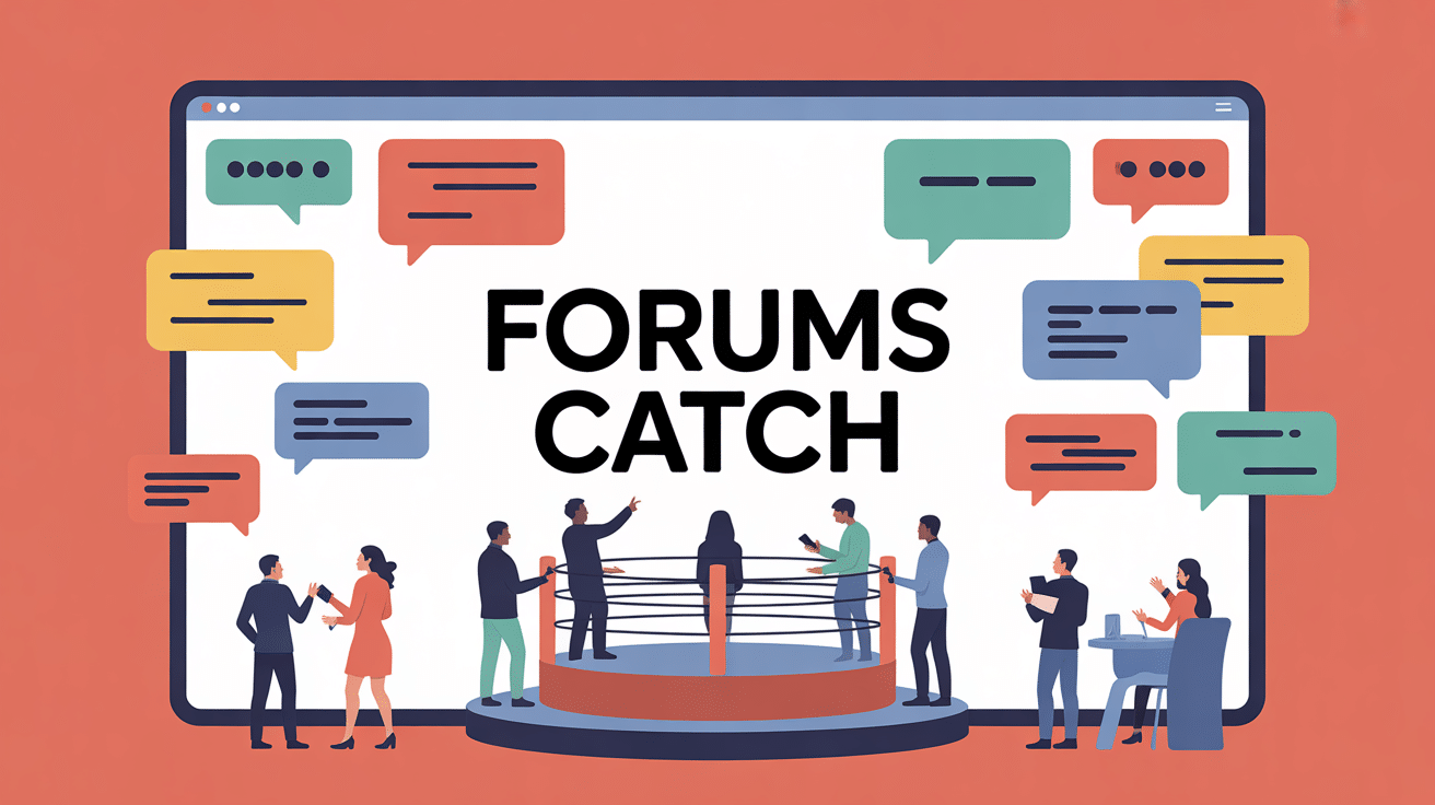 écran forum catch communauté discussion