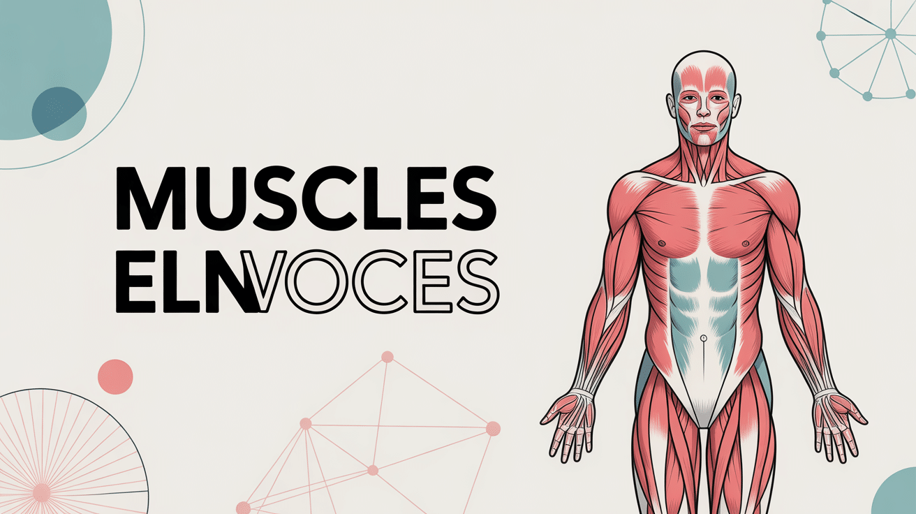 Liste muscle ELN Voces illustration silhouette humaine muscles couleurs