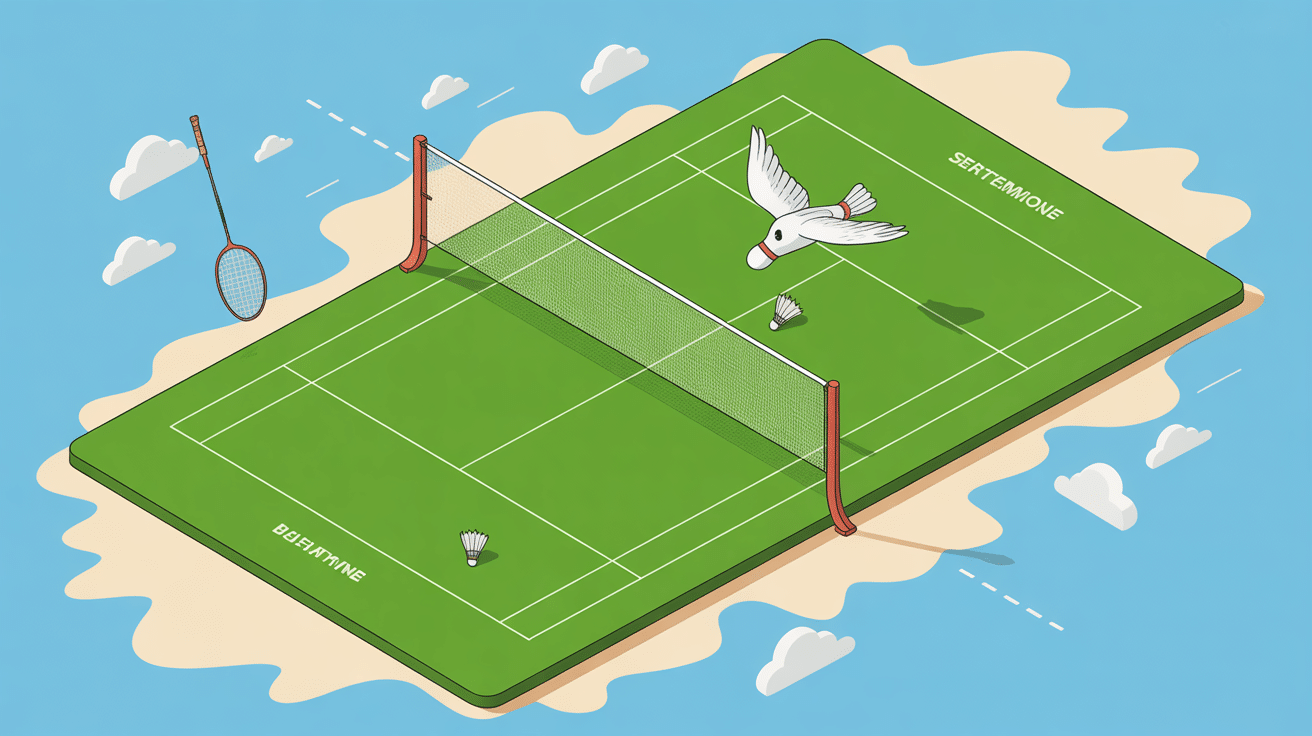 Regle du badminton dimensions terrain et zones