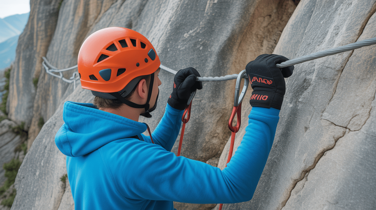equipement via ferrata annecy casque harnais
