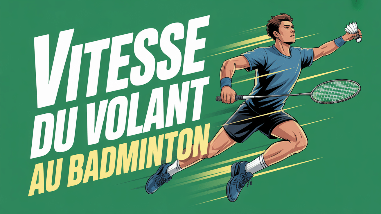 Joueur smash vitesse volant badminton