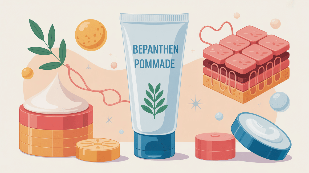 Illustration Bepanthen pommade réparation protection peau