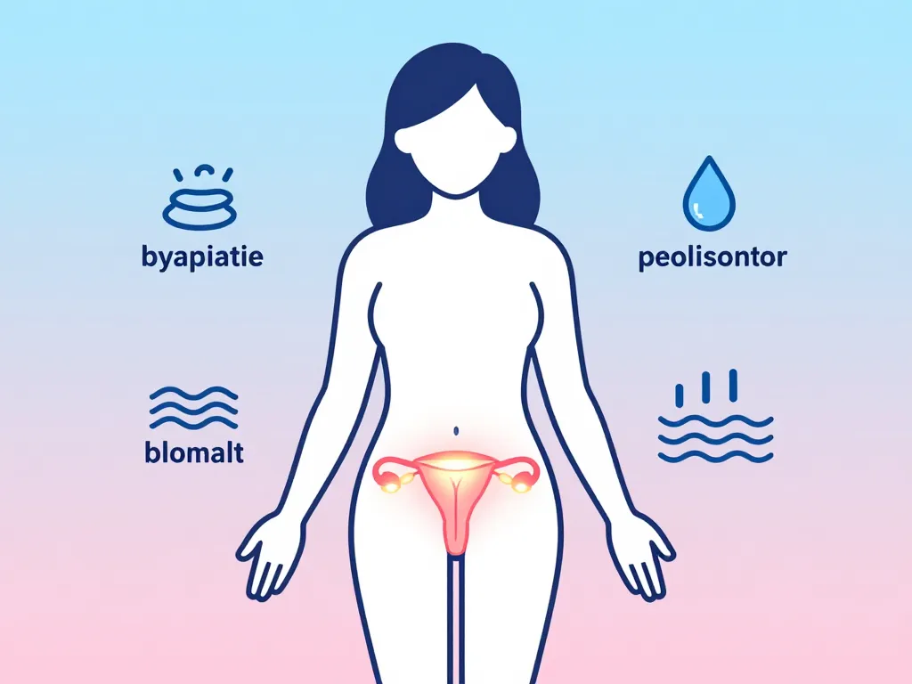 Schéma cancer de l'ovaire, symptômes initiaux et localisation