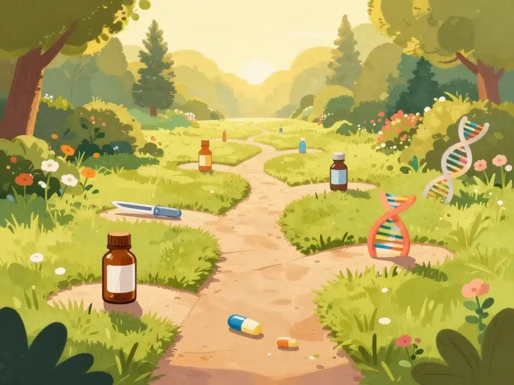 Illustration cancer de l'ovaire, options de traitement et évolution