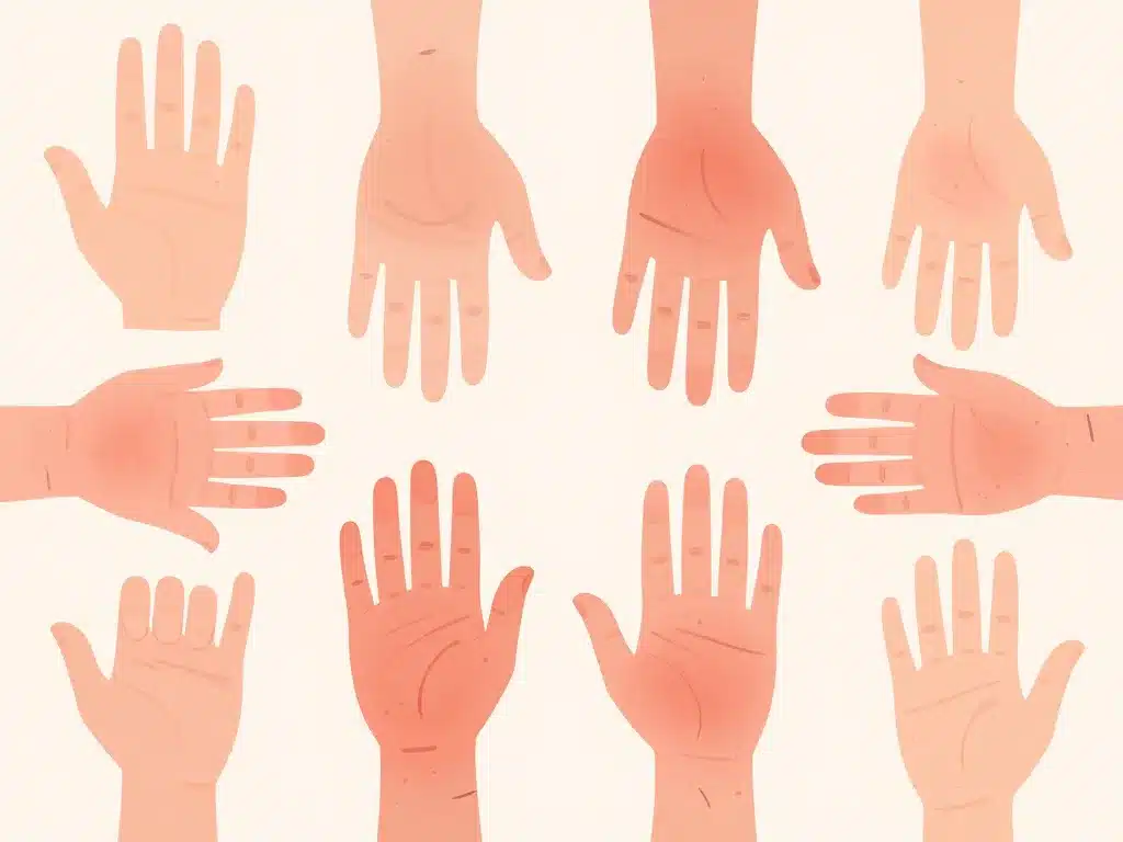 main gauche qui gratte illustration causes et symptomes