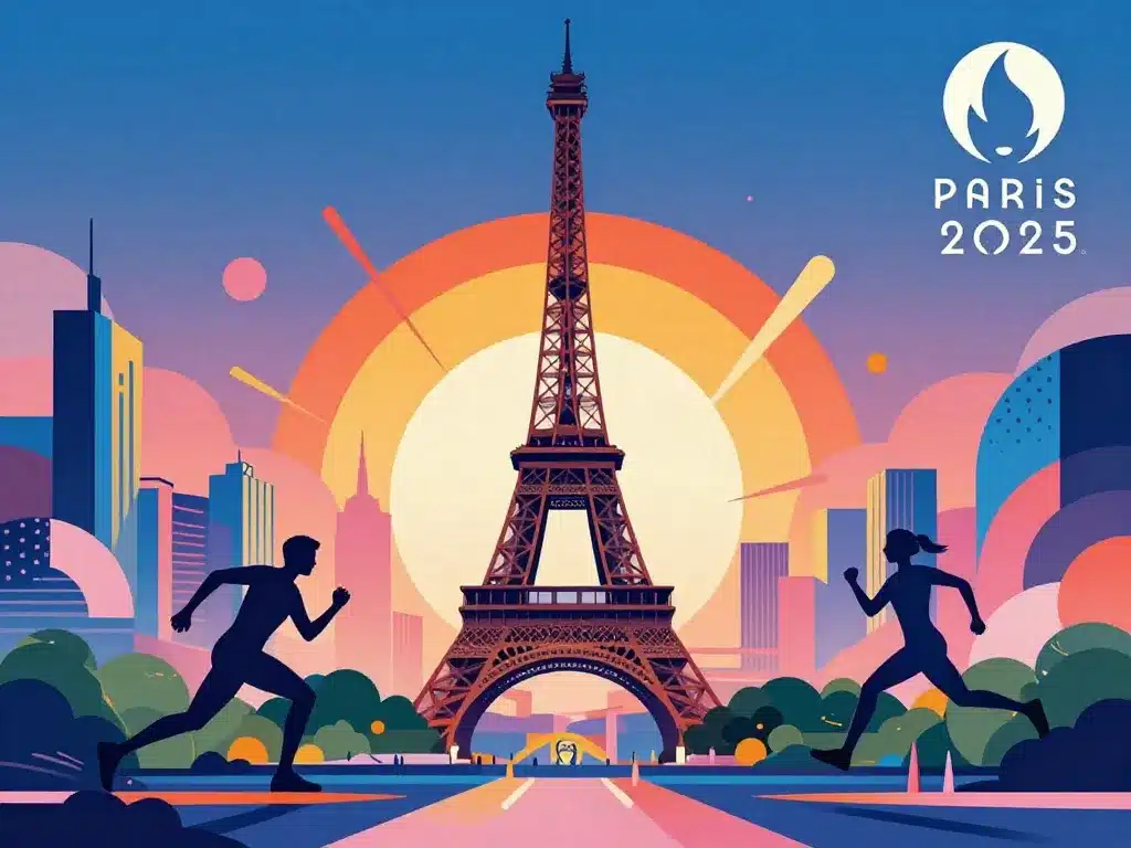 affiche jo 2024 officielle symboles design