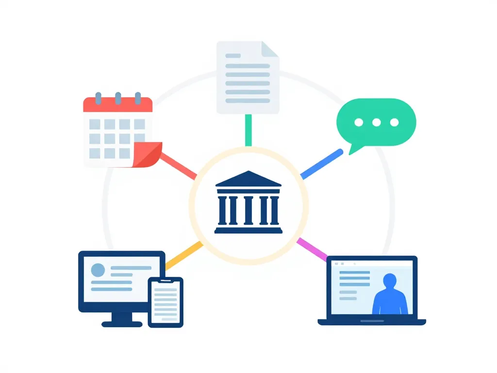 Diagramme des services numériques principaux de e service uha