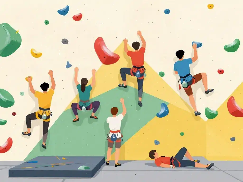 gestes sécurité matériel escalade bloc