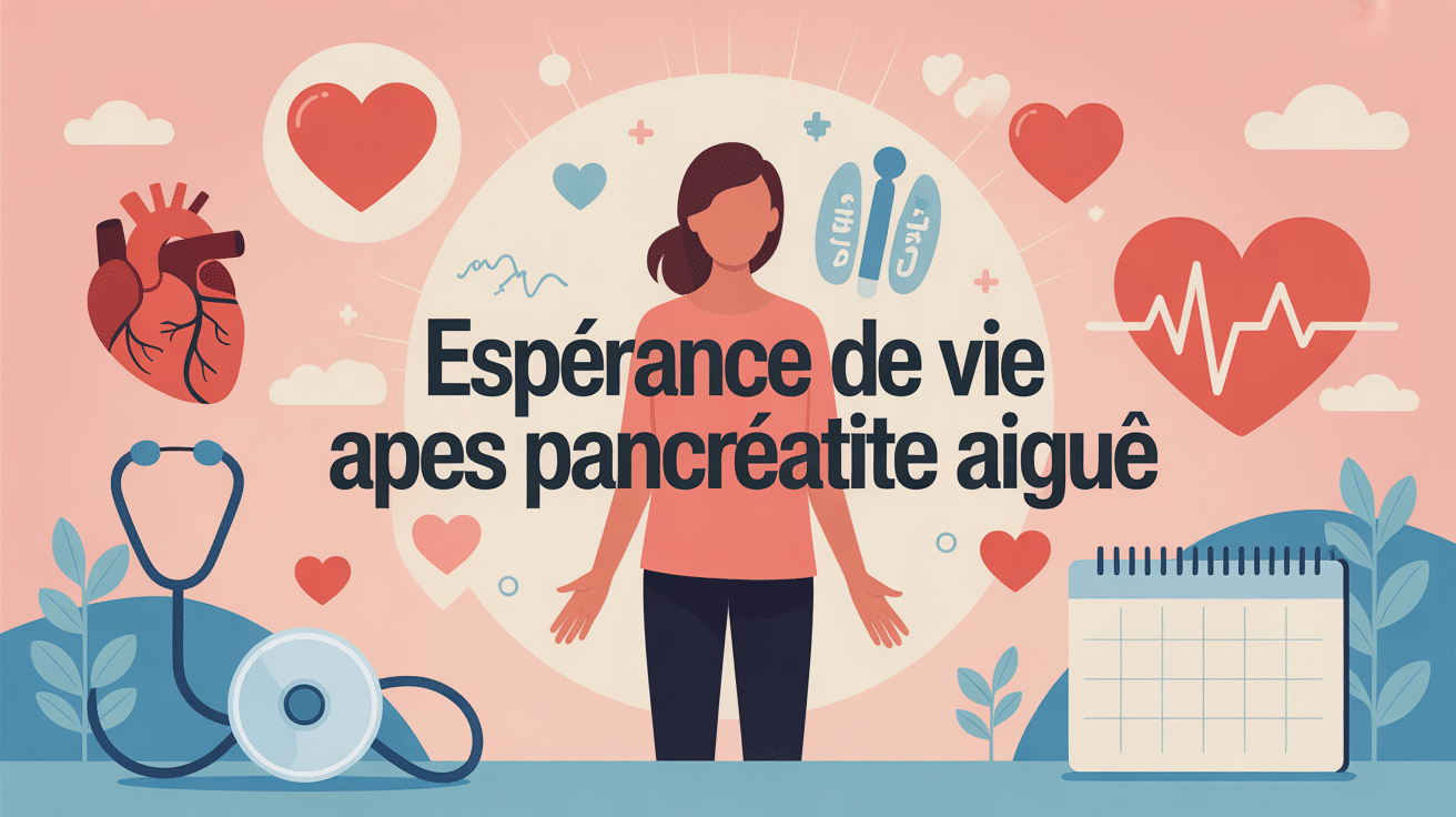 Illustration douce du concept espérance de vie après pancréatite aiguë