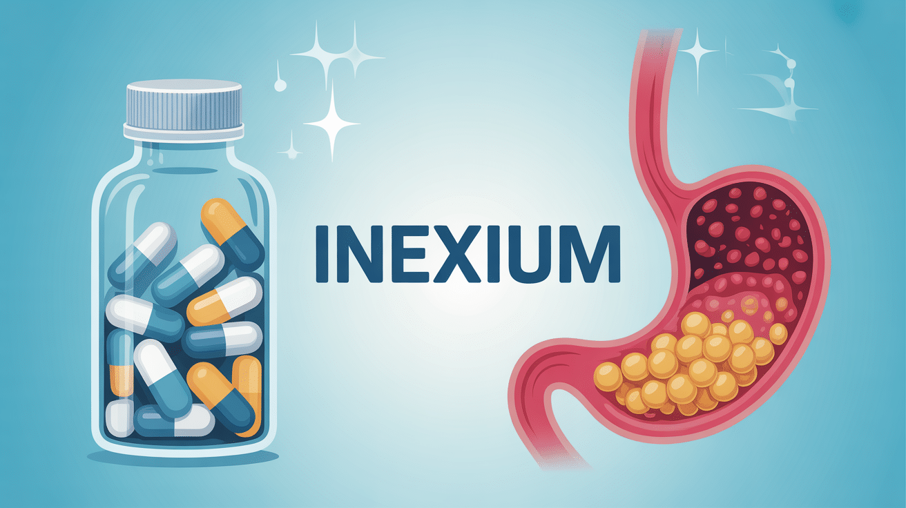 illustration inexium médicament contre acidité gastrique