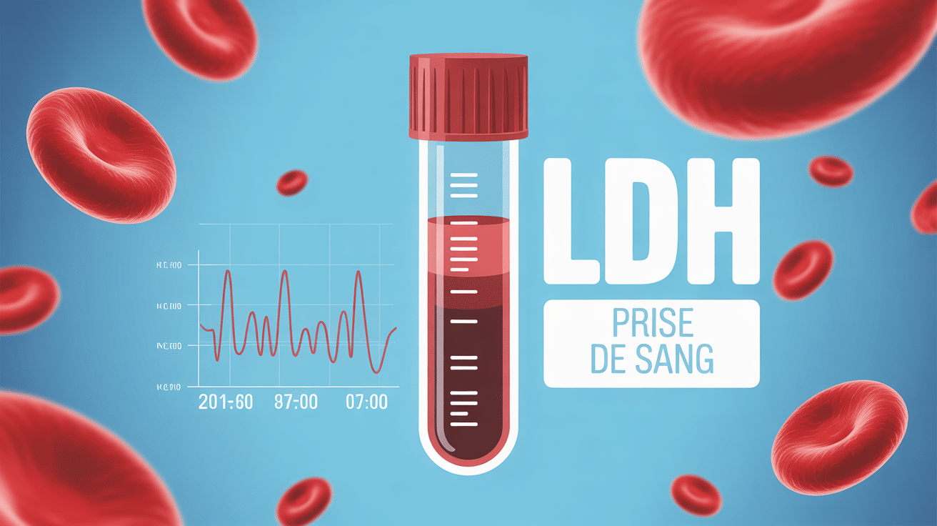 LDH prise de sang tube sanguin graphique taux
