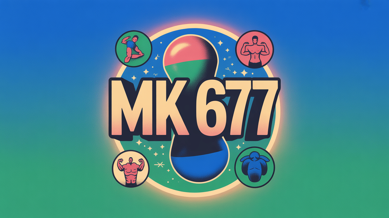 illustration mk677 molécule icônes croissance sportive