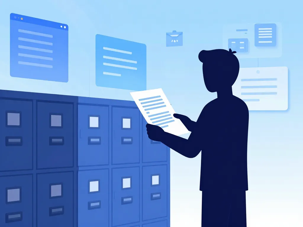 scène stylisée recherche d'une personne décédée