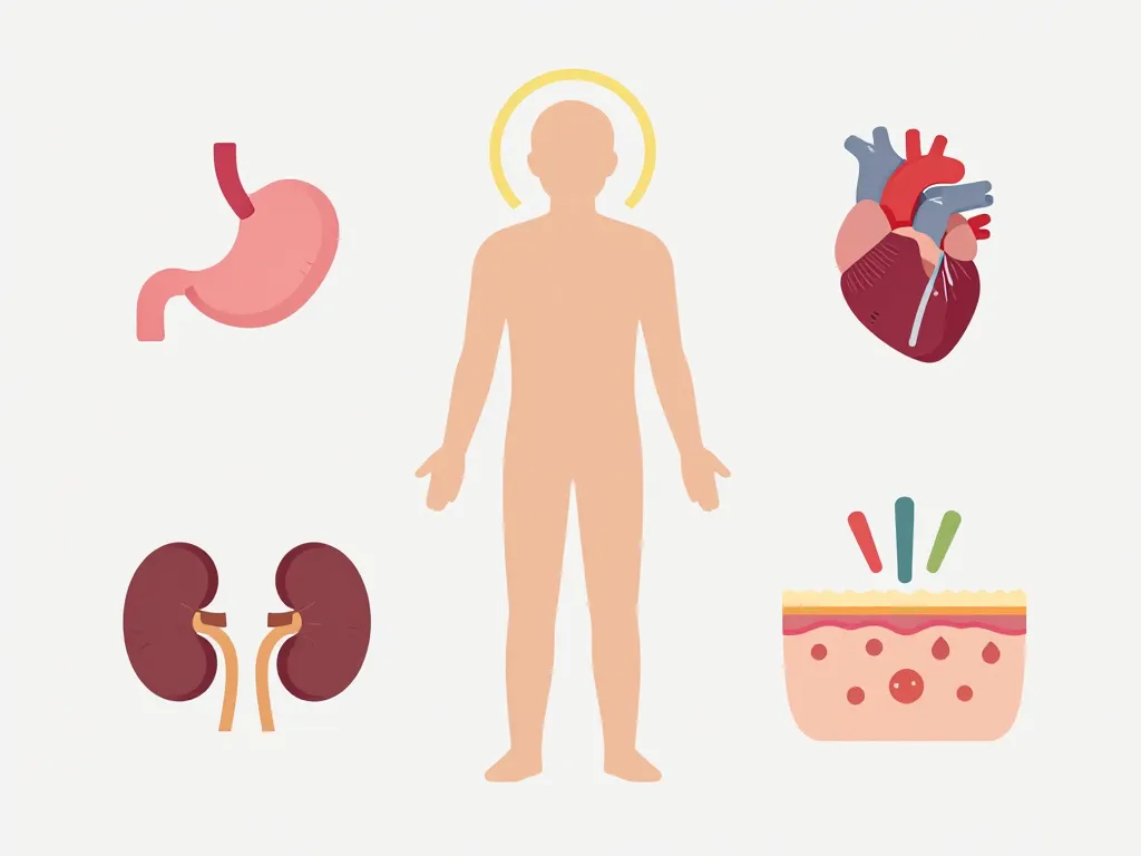 diagramme effets secondaires ristabil cœur estomac rein peau