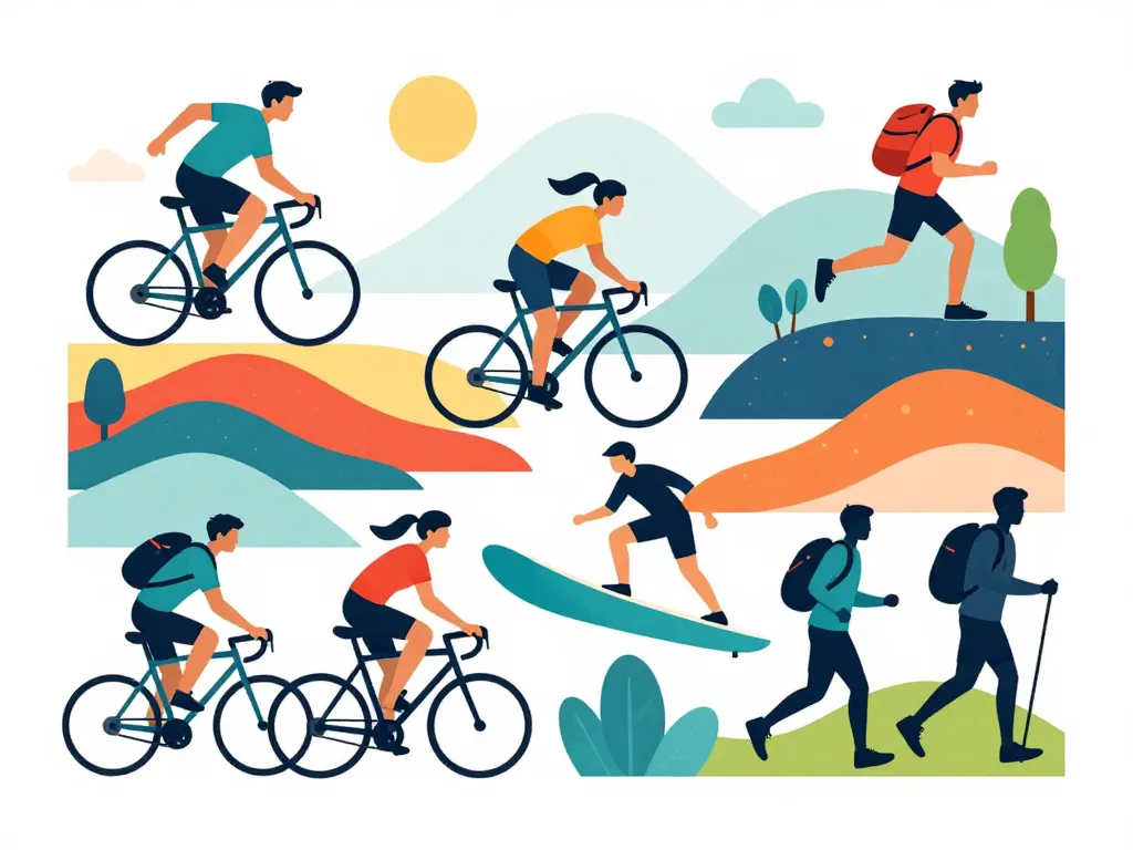 Sportrip illustration diversité sportif et aventure