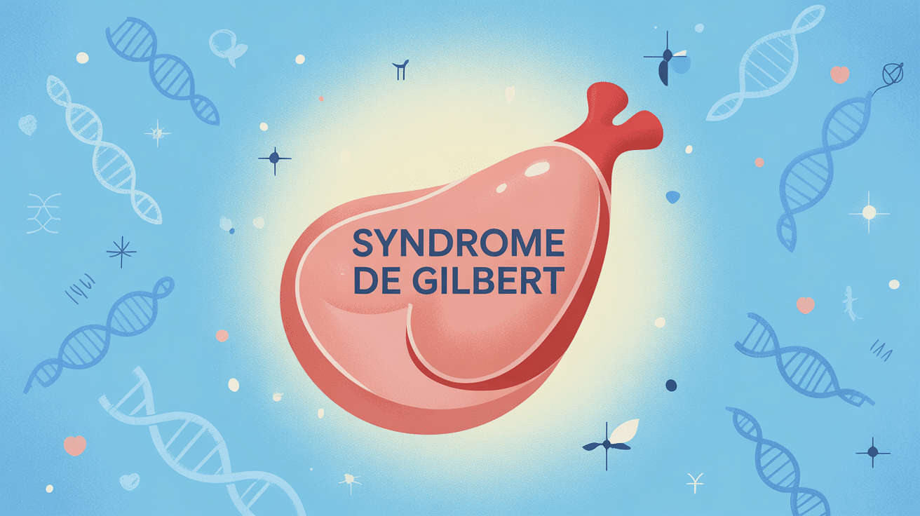 Illustration foie stylisé pour syndrome de gilbert