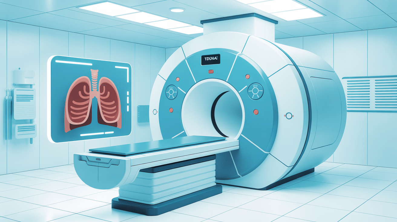 illustration scanner tdm thoracique moderne en environnement médical