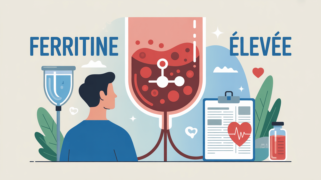trop de ferritine symptôme image informative