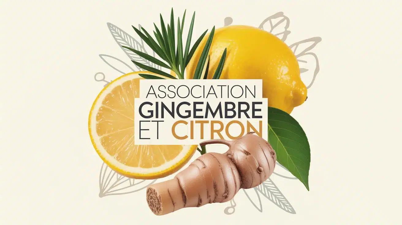 illustration vectorielle association gingembre et citron racine et citron jaune