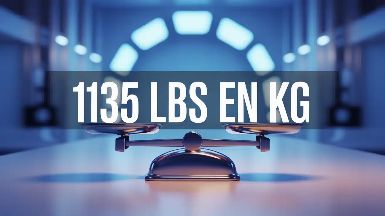 Balance affichant 135 lbs et son équivalent en kg