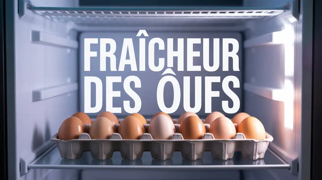 œufs frais dans un carton au réfrigérateur